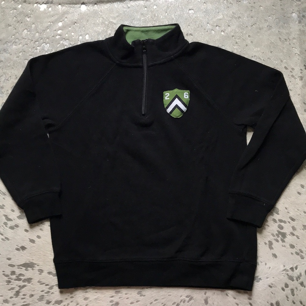 Old Navy 3/4 zip 100% cotton sweater with a patch